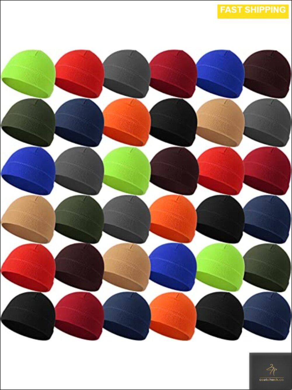 Fleece Beanie Hats 36 Pc Warm Winter Skull Caps Unisex Cuffed